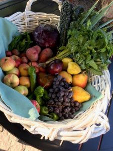Basket of fruits and vegetables